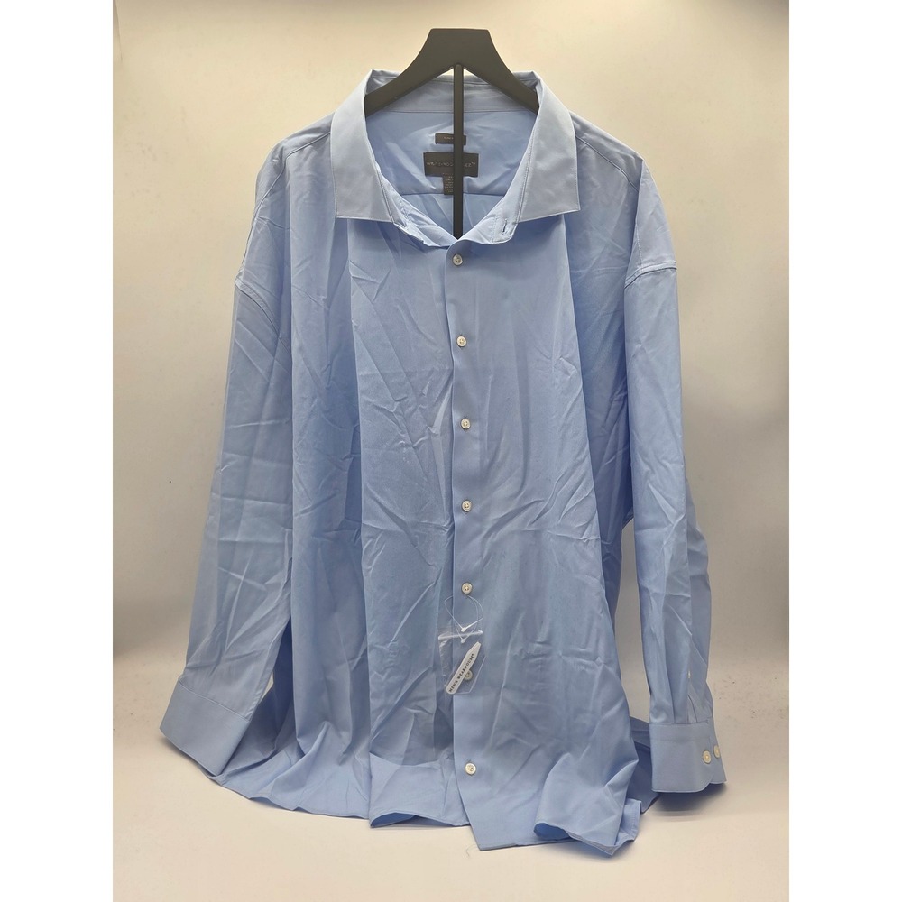 Wilke-Rodriguez Slim Fit Blue Stretch Dress Shirt 22 34/35 101-770